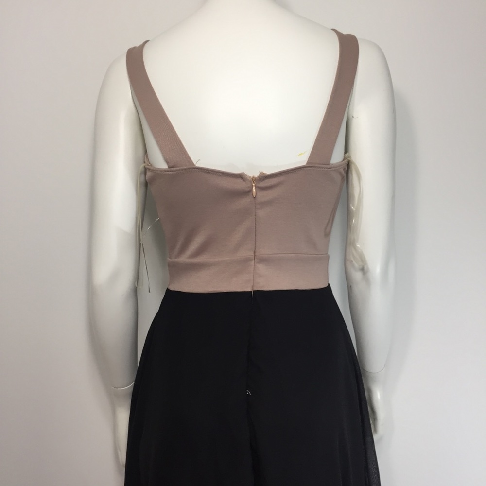 Fashion Nova Beige Party Dance Dress Small NWT $28 - Picture 6 of 8